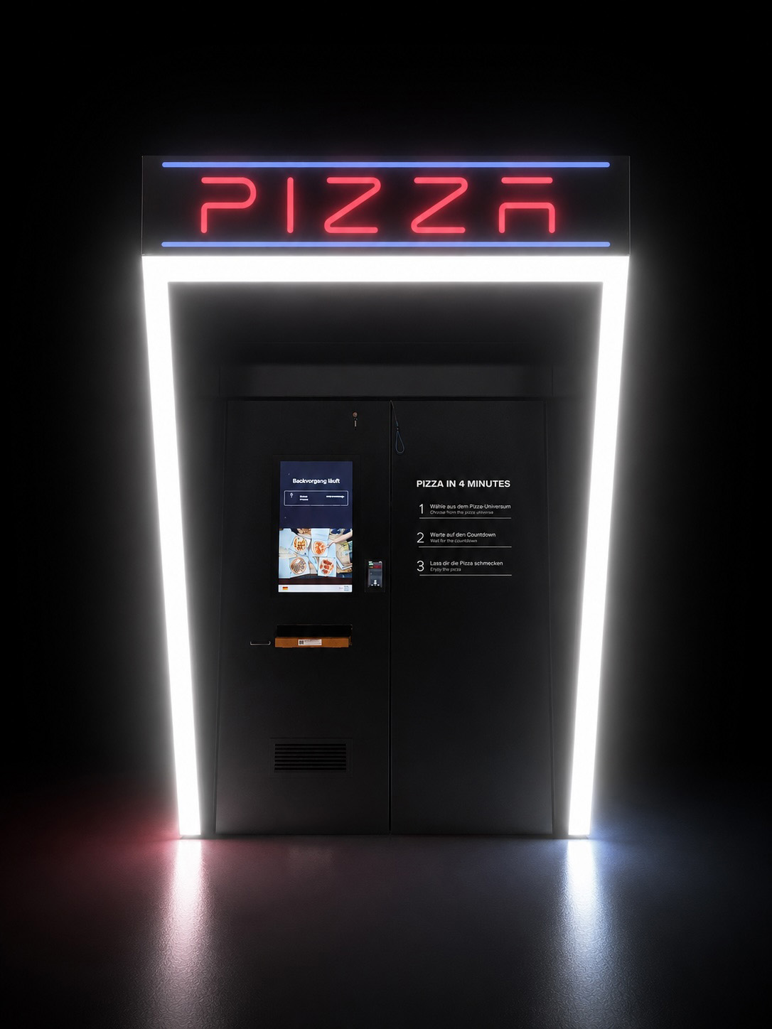 Space Pizza vending machine front